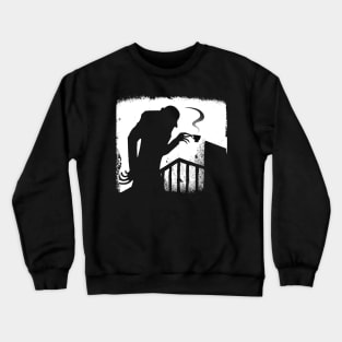 Nosfera-tea Funny Vintage Tea Drinker Nosferatu Gift For Horror and Tea Lovers Crewneck Sweatshirt